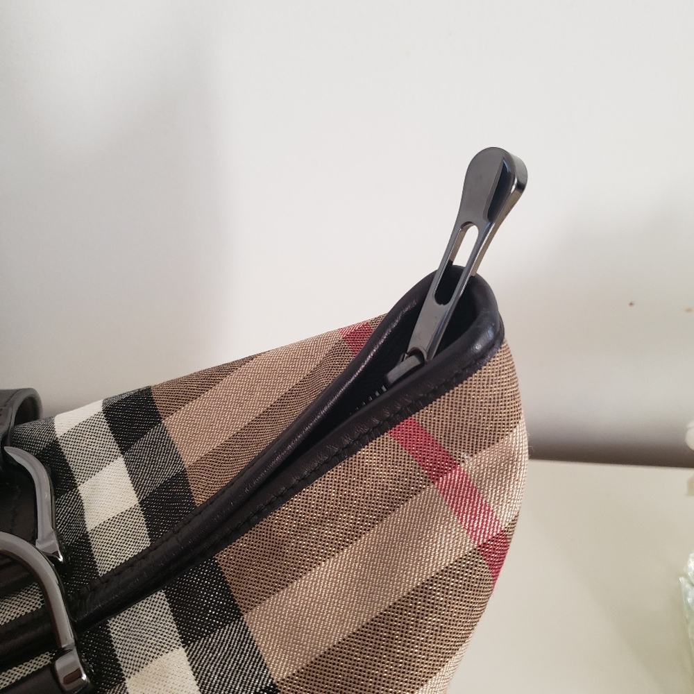 new offer: $999 Burberry shimmer tan nova check tote bag - Picture 9 of 17